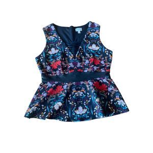 Bisou Bisou‎ Michele Bohbot Spring Summer Floral Tank Women’s XL Blouse